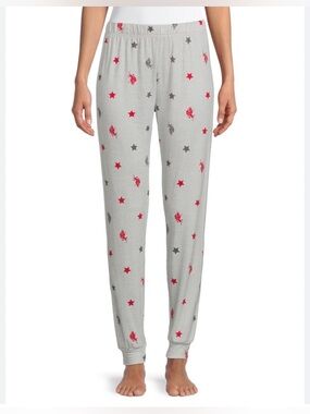 U.S. Polo Assn. Gray Star & Pony Print Pajama Pants - Pink & Gray